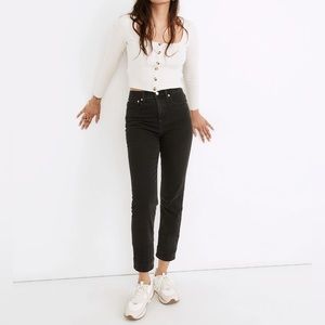 Madewell Classic Straight Leg Black Jeans, Women’s Size 28